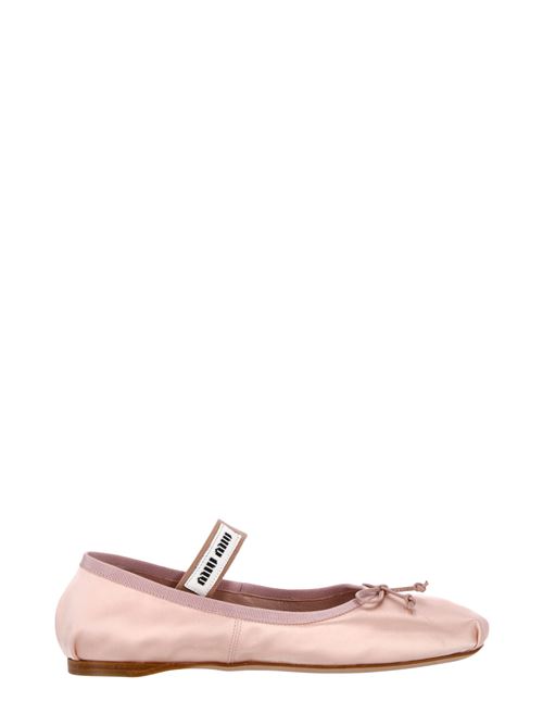 Light pink satin ballerina MIU MIU | 5F794DQU6F0615